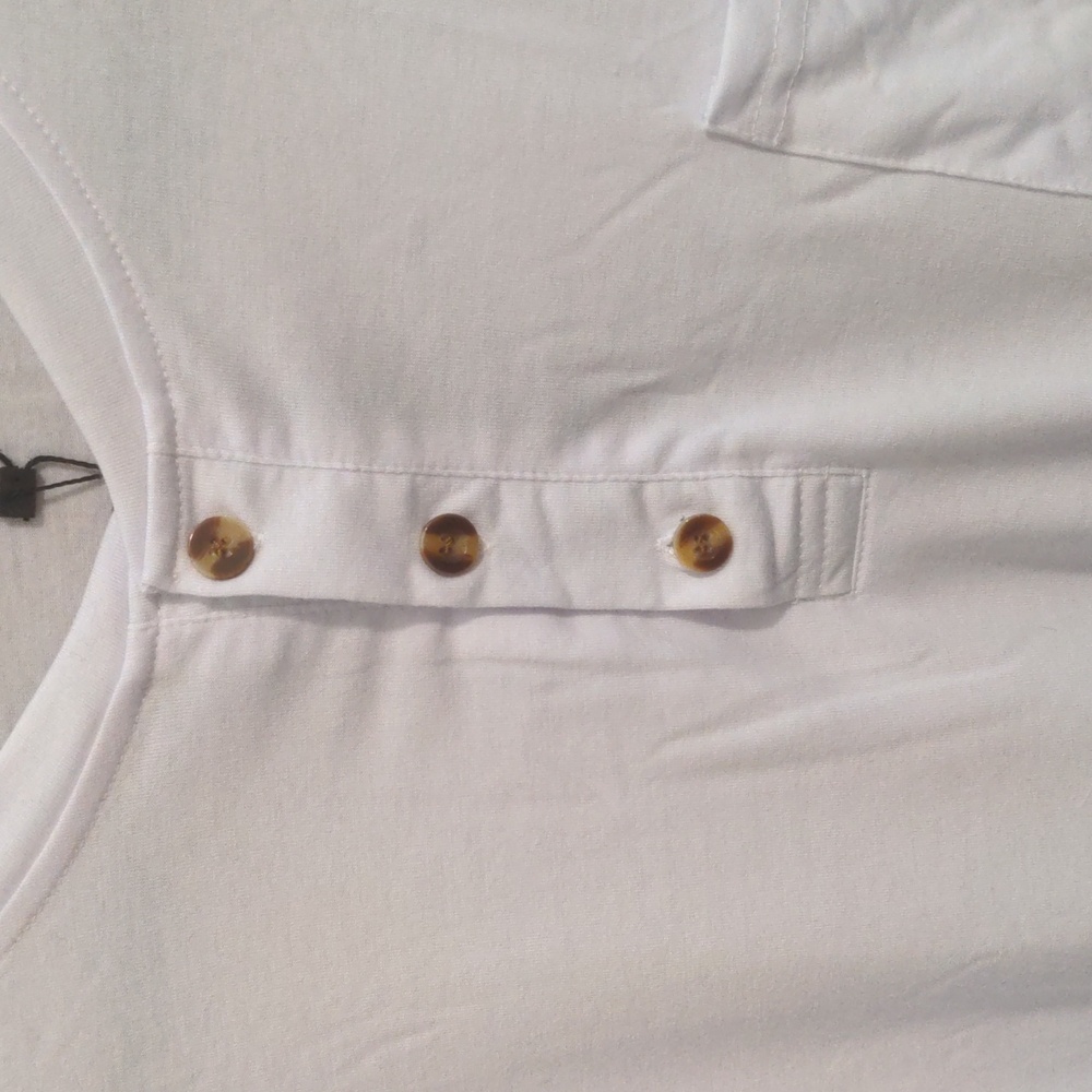 Uni Clau Men's Big & Tall Long Sleeve White Pocket T-shirt. Size 3 X - Picture 4 of 6